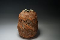 Stoneware vase with earth textured surface (4)