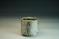 Beautiful  Tea Bowl/chawan wood fired with salt tea bowl. Stoneware/porcelain slip. Tenmoku glazed inside.