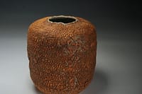 Stoneware vase with earth-textured surface (3)