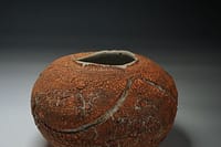 Ikebana Planting vase /container. in Natural texture earth crust stoneware