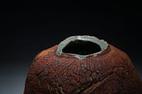 Thrown and sculptured vase with texture surface   made 2021