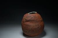 Thrown and sculptured vase with texture surface   made 2021