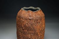 Cut side Earth textured vase