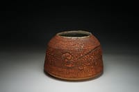 Ikebana  vase , Textured surface with spira cuts